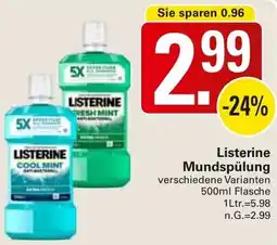 WEZ Listerine Mundspülung Angebot