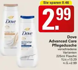 WEZ Dove Advanced Care Pflegedusche Angebot