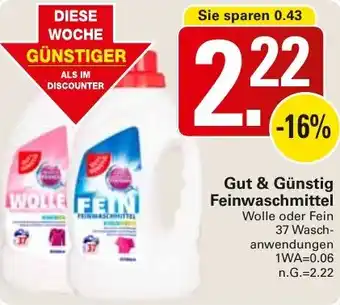 WEZ Gut & Günstig Feinwaschmittel Angebot