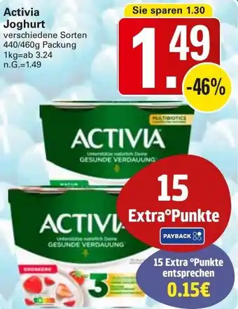 WEZ Activia Joghurt Angebot