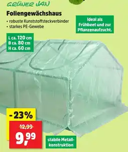 Thomas Philipps GRÜNER JAN Foliengewächshaus Angebot