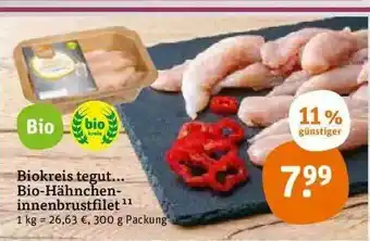 tegut Biokreis Tegut Bio Hähnchen Innenbrustfilet Angebot