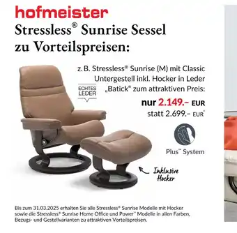 Hofmeister Stressless sunrise sessel Angebot