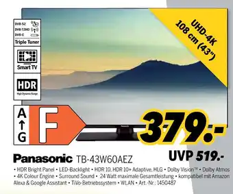 MEDIMAX Panasonic tb-43w60aez Angebot