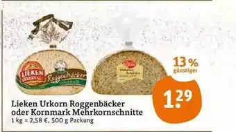 tegut Lieken Urkorn Roggenbäcker Oder Kornmark Mehrkornschnitte Angebot