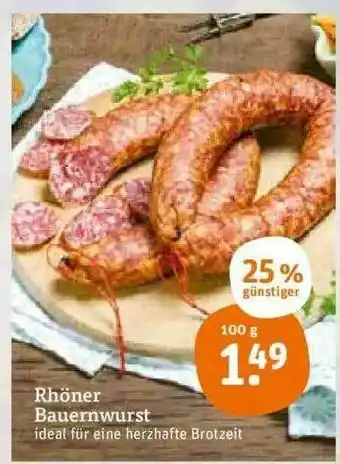 tegut Rhoner Bauernwurst Angebot