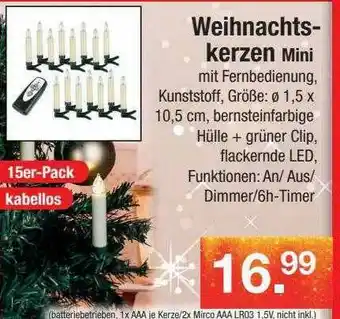 Zimmermann Weihnachts-kerzen Mini Angebot