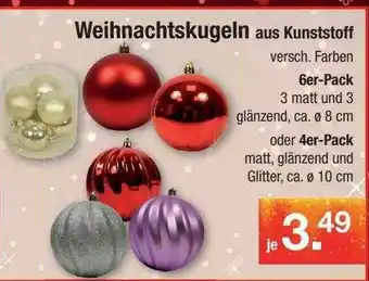 Zimmermann Weihnachtskugeln Aus Kunststoff Angebot