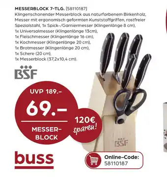 Möbel Buss BSF Messerblock 7-tlg Angebot