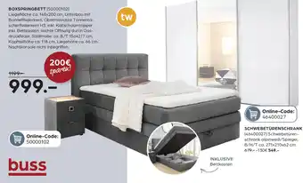 Möbel Buss Tw  boxspringbett Angebot