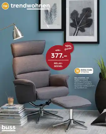 Möbel Buss RELAXSESSEL mit Hocker Angebot