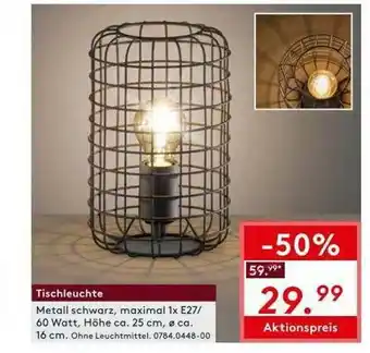 Möbel Rieger Tischleuchte Angebot