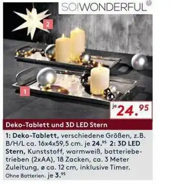 Möbel Rieger Deko-tablett Und 3d Led Stern So!wonderful Angebot