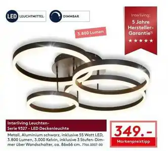 Möbel Rieger Interliving Leuchten-serie 9327 - Led Deckenleuchte Angebot