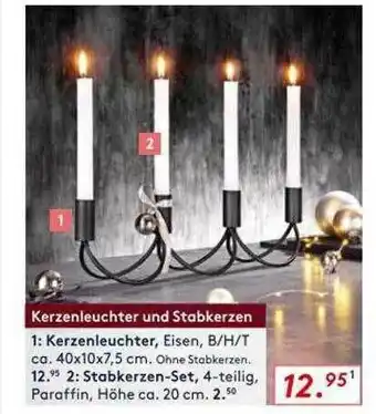 Möbel Rieger Kerzenleuchter Und Stabkerzen Angebot