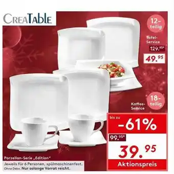 Möbel Rieger Porzellan-serie „edition” Creatable Angebot