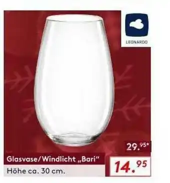 Möbel Rieger Glasvase Windlicht „bari” Leonardo Angebot