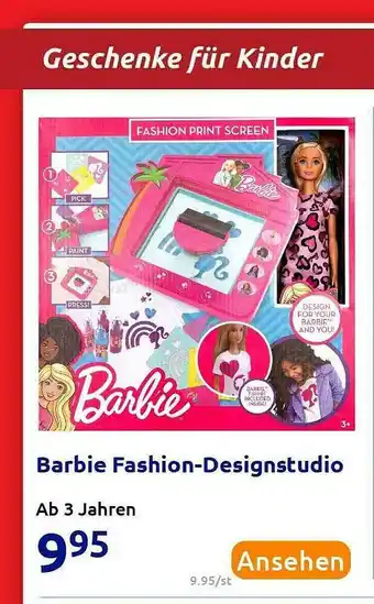 Action Barbie Fashion-designstudio Angebot