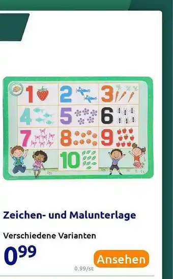 Action Zeichen Und Malunterlage Angebot