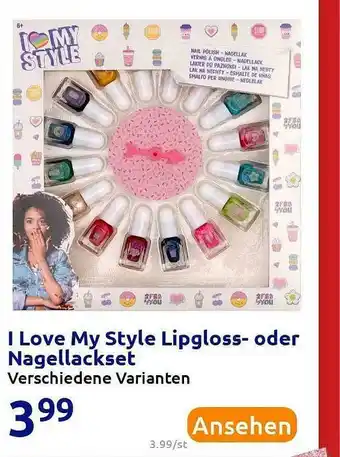 Action I Love My Style Lipgloss Oder Nagellackset Angebot