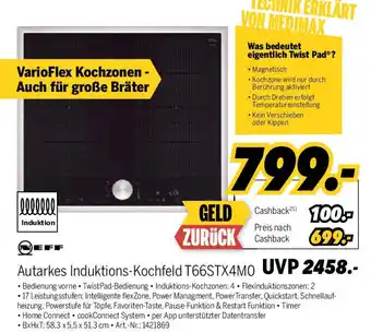 MEDIMAX NEFF Autarkes Induktions-Kochfeld T66STX4M Angebot