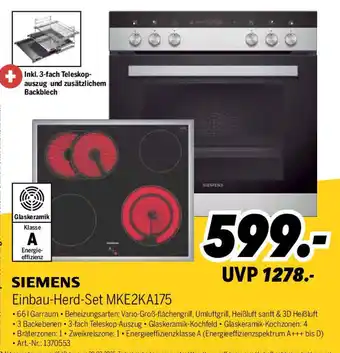 MEDIMAX SIEMENS Einbau-Herd-Set MKE2KA175 Angebot