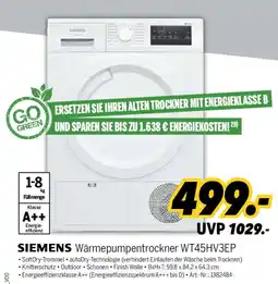 MEDIMAX SIEMENS Wärmepumpentrockner WT45HV3EP Angebot