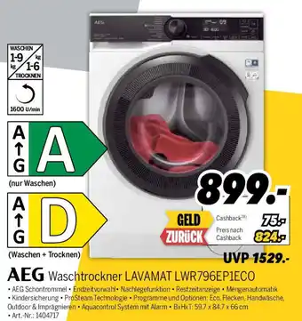 MEDIMAX AEG Waschtrockner LAVAMAT LWR796EP1ECO Angebot