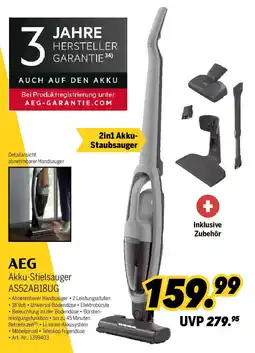 MEDIMAX AEG Akku-Stielsauger AS52AB18UG Angebot