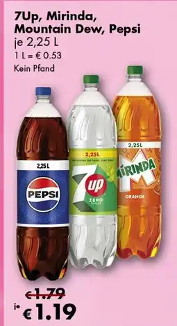 Travel Free 7Up, Mirinda, Mountain Dew, Pepsi Angebot