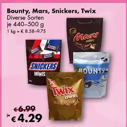 Travel Free Bounty, Mars, Snickers, Twix Angebot