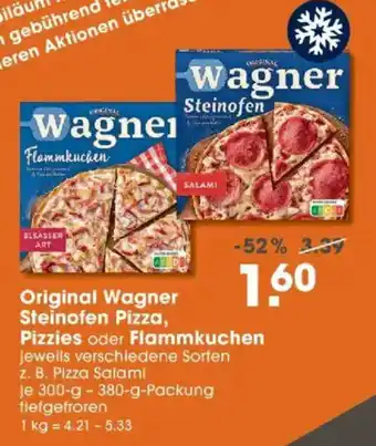 V Markt Original Wagner Steinofen Pizza, Pizzies oder Flammkuchen Angebot