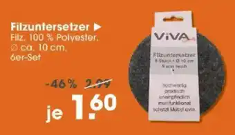 V Markt VIVA Filzuntersetzer Angebot