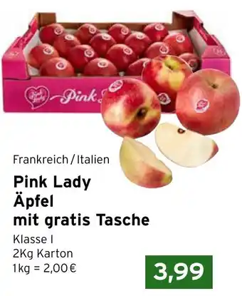 CAP Markt Pink Lady Äpfel mit gratis Tasche Angebot