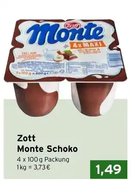 CAP Markt Zott Monte Schoko Angebot