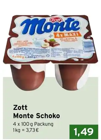 CAP Markt Zott Monte Schoko Angebot