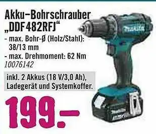 Hornbach Akku-bohrschrauber „ddf482rfj” Angebot