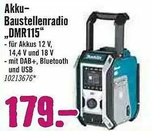 Hornbach Akku-baustellenradio „dmr115” Angebot