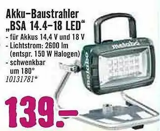 Hornbach Akku-baustrahler „bsa 14.4-18 Led” Angebot