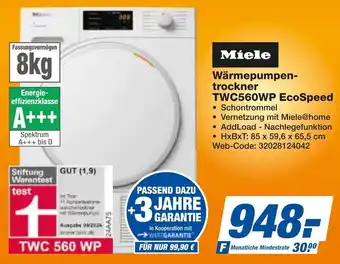 expert Techno Land Miele Wärmepumpentrockner TWC560WP EcoSpeed Angebot