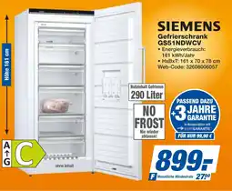 expert Techno Land SIEMENS Gefrierschrank GS51NDWCV Angebot