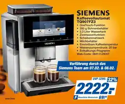 expert Techno Land SIEMENS Kaffeevollautomat TQ907FZ3 Angebot