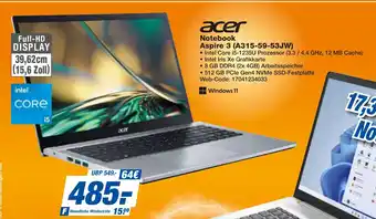 expert Techno Land acer Notebook Aspire 3 (A315-59-53JW) Angebot