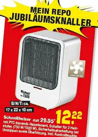 Repo Markt Schnellheizer Angebot