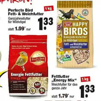 Repo Markt Perfecto Bird Fett- & Weichfutter Oder Fettfutter „energy Mix“ Angebot