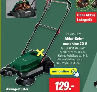 Lidl PARKSIDE® Akku-Kehr- maschine 20 V Angebot