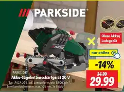 Lidl PARKSIDE® Akku-Sägekettenschärfgerät 20 V Angebot