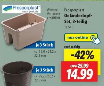 Lidl Prosperplast Geländertopf- Set, 3-teilig Angebot