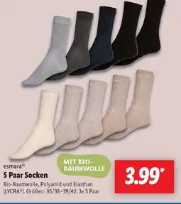 Lidl esmaraⓇ 5 Paar Socken Angebot