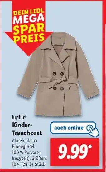 Lidl lupiluⓇ Kinder- Trenchcoat Angebot